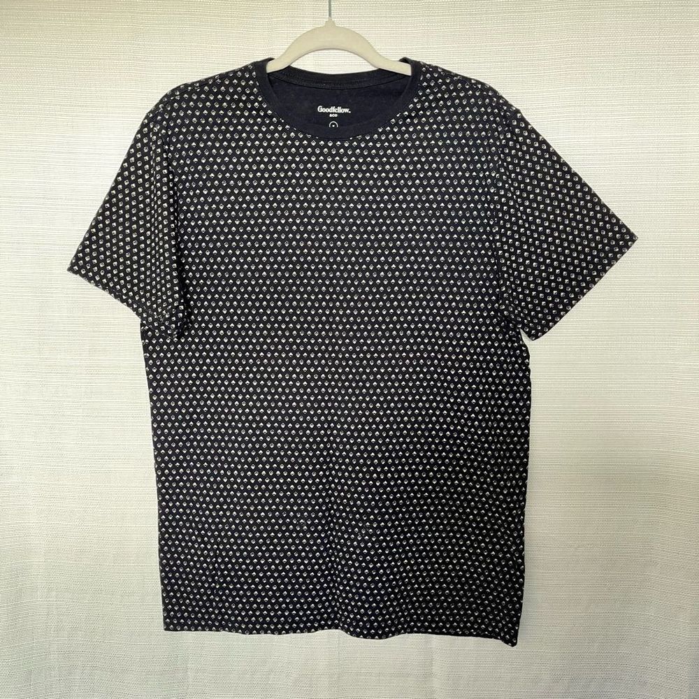 Goddfellow & Co Men’s Cotton Navy Patterned T-shirt Sz M